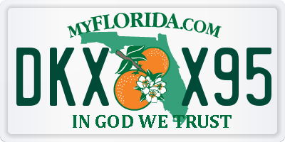 FL license plate DKXX95