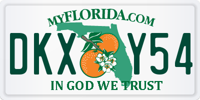 FL license plate DKXY54