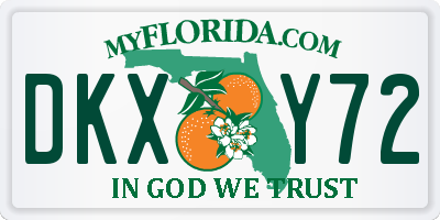 FL license plate DKXY72