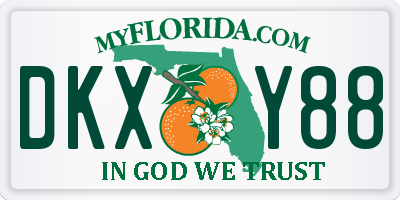 FL license plate DKXY88