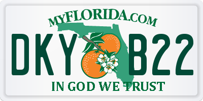 FL license plate DKYB22
