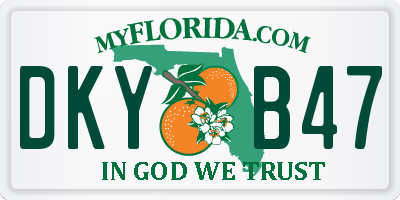 FL license plate DKYB47