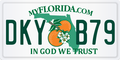FL license plate DKYB79
