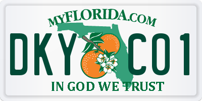 FL license plate DKYC01
