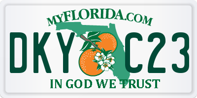 FL license plate DKYC23