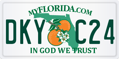 FL license plate DKYC24