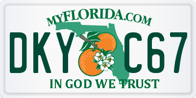 FL license plate DKYC67