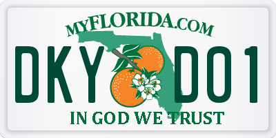 FL license plate DKYD01