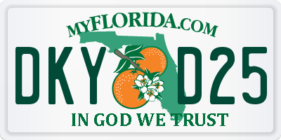 FL license plate DKYD25