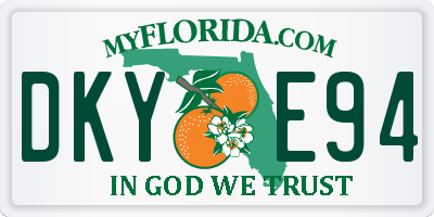 FL license plate DKYE94