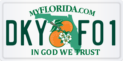 FL license plate DKYF01