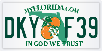 FL license plate DKYF39