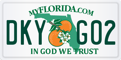 FL license plate DKYG02