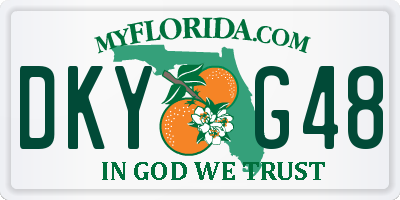 FL license plate DKYG48