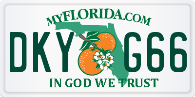 FL license plate DKYG66