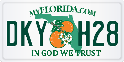FL license plate DKYH28