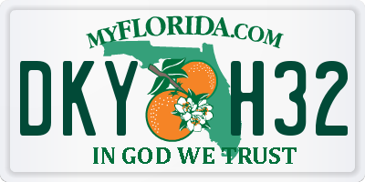 FL license plate DKYH32