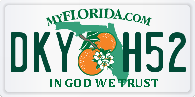 FL license plate DKYH52