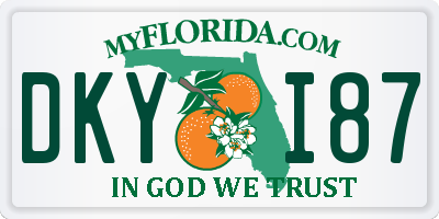 FL license plate DKYI87