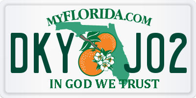 FL license plate DKYJ02