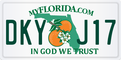 FL license plate DKYJ17