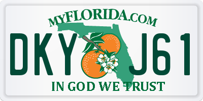 FL license plate DKYJ61