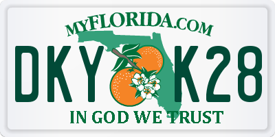 FL license plate DKYK28