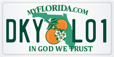 FL license plate DKYL01