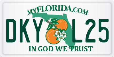 FL license plate DKYL25