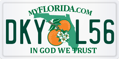 FL license plate DKYL56