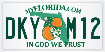 FL license plate DKYM12