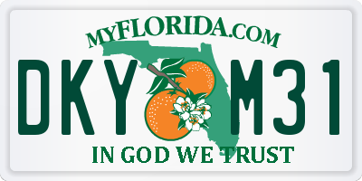 FL license plate DKYM31