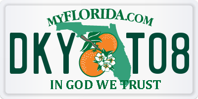 FL license plate DKYT08
