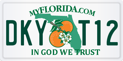 FL license plate DKYT12