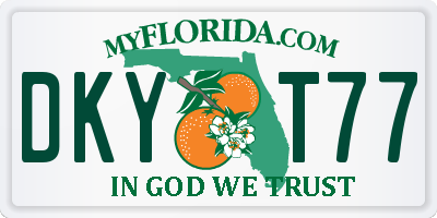 FL license plate DKYT77