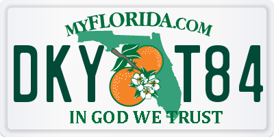 FL license plate DKYT84