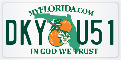 FL license plate DKYU51