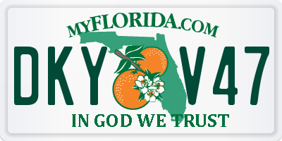 FL license plate DKYV47
