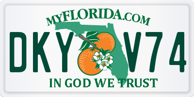 FL license plate DKYV74