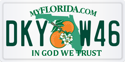 FL license plate DKYW46