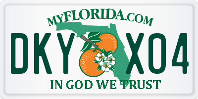 FL license plate DKYX04