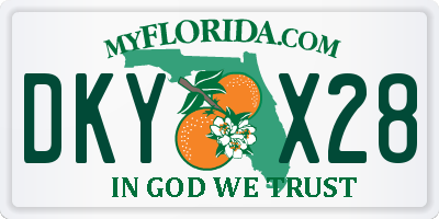 FL license plate DKYX28