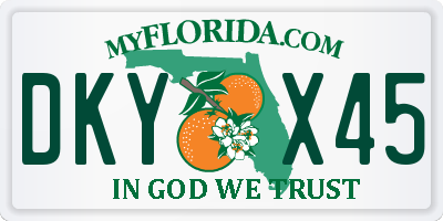 FL license plate DKYX45
