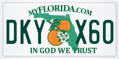 FL license plate DKYX60