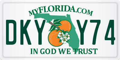 FL license plate DKYY74
