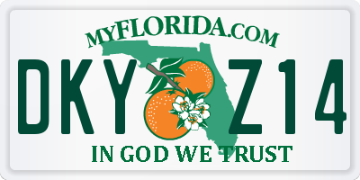 FL license plate DKYZ14