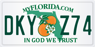 FL license plate DKYZ74