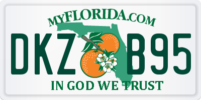 FL license plate DKZB95