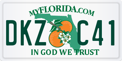 FL license plate DKZC41