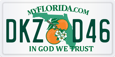 FL license plate DKZD46